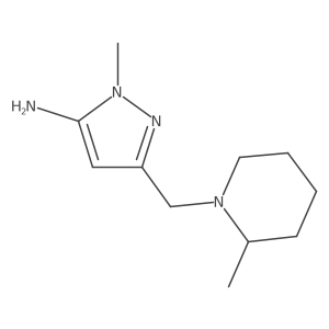 1-methyl-3-[(2-methylpiperidin-1-yl)methyl]-1H-pyrazol-5-amine Structure