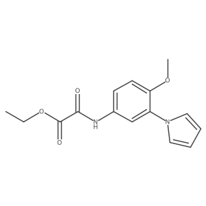 ethyl {[4-methoxy-3-(1H-pyrrol-1-yl)phenyl]amino}(oxo)acetate Structure