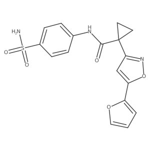 1-(5-(furan-2-yl)isoxazol-3-yl)-N-(4-sulfamoylphenyl)cyclopropanecarboxamide Structure