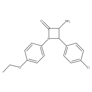 3-Amino-4-(4-chlorophenyl)-1-(4-ethoxyphenyl)azetidin-2-one结构式