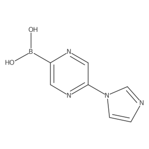 5-(Imidazol-1-yl)pyrazine-2-boronic acid结构式