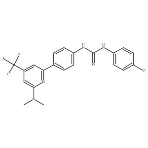 1-(4-Chloro-phenyl)-3-[4-(6-dimethylamino-4-trifluoromethyl-pyridin-2-yl)-phenyl]-urea Structure