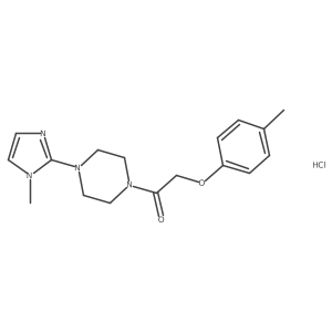 1-(4-(1-methyl-1H-imidazol-2-yl)piperazin-1-yl)-2-(p-tolyloxy)ethanone hydrochloride Structure