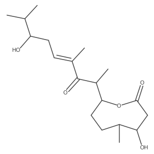 (4R,5S,8S)-4-hydroxy-8-[(E,2S,7S)-7-hydroxy-4,8-dimethyl-3-oxonon-4-en-2-yl]-5-methyloxocan-2-one结构式