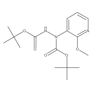 1-(2-Methoxy-3-pyridinyl)-1,2-hydrazinedicarboxylic acid 1,2-bis(1,1-dimethylethyl) ester Structure