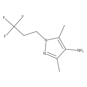 3,5-dimethyl-1-(3,3,3-trifluoropropyl)-1H-pyrazol-4-amine结构式