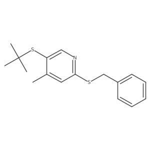 2-(Benzylthio)-5-(tert-butylthio)-4-methylpyridine Structure