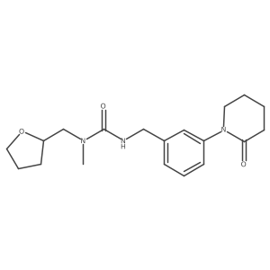 3-Methyl-3-[(oxolan-2-yl)methyl]-1-{[3-(2-oxopiperidin-1-yl)phenyl]methyl}urea结构式