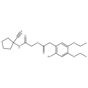 [(1-Cyanocyclopentyl)carbamoyl]methyl 2-(2-bromo-4,5-diethoxyphenyl)acetate结构式