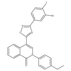 4-(3-(3-bromo-4-fluorophenyl)-1,2,4-oxadiazol-5-yl)-2-(4-ethylphenyl)isoquinolin-1(2H)-one Structure