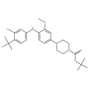 tert-Butyl 4-(4-((4-chloro-5-(trifluoromethyl)pyrimidin-2-yl)amino)-3-methoxyphenyl)piperazine-1-carboxylate结构式