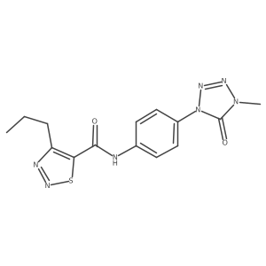 N-(4-(4-methyl-5-oxo-4,5-dihydro-1H-tetrazol-1-yl)phenyl)-4-propyl-1,2,3-thiadiazole-5-carboxamide Structure