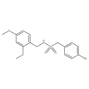 C-(4-bromophenyl)-N-(2,4-dimethoxybenzyl)methanesulfonamide Structure