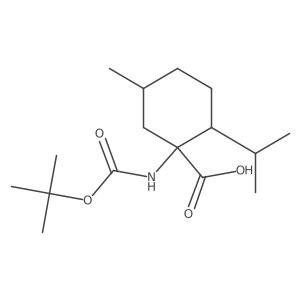 1-{[(Tert-butoxy)carbonyl]amino}-5-methyl-2-(propan-2-yl)cyclohexane-1-carboxylic acid结构式
