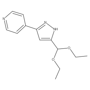 4-[3-(diethoxymethyl)-1H-pyrazol-5-yl]pyridine结构式