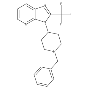 3-(1-benzylpiperidin-4-yl)-2-(trifluoromethyl)-3H-imidazo[4,5-b]pyridine结构式