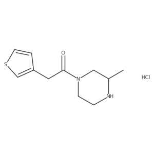1-(3-Methylpiperazin-1-yl)-2-(thiophen-3-yl)ethanone hydrochloride Structure