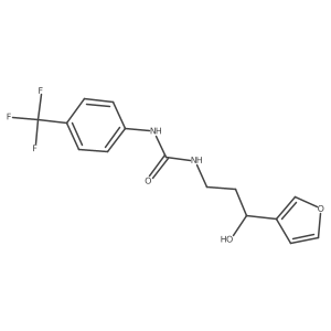 1-(3-(Furan-3-yl)-3-hydroxypropyl)-3-(4-(trifluoromethyl)phenyl)urea结构式