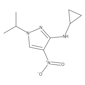 N-Cyclopropyl-1-isopropyl-4-nitro-1H-pyrazol-3-amine结构式