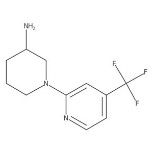 1-[4-(Trifluoromethyl)pyridin-2-yl]piperidin-3-amine结构式