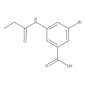 3-Bromo-5-propionamidobenzoic acid结构式