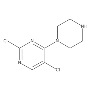 2,5-Dichloro-4-(piperazin-1-yl)pyrimidine Structure