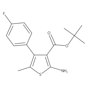 Tert-butyl 2-amino-4-(4-fluorophenyl)-5-methylthiophene-3-carboxylate结构式