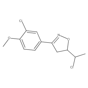 5-(1-Chloroethyl)-3-(3-chloro-4-methoxyphenyl)-4,5-dihydro-1,2-oxazole结构式