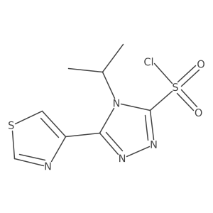 4-(propan-2-yl)-5-(1,3-thiazol-4-yl)-4H-1,2,4-triazole-3-sulfonyl chloride结构式