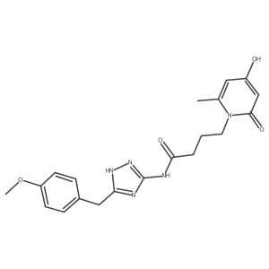 4-(4-hydroxy-6-methyl-2-oxopyridin-1(2H)-yl)-N-[3-(4-methoxybenzyl)-1H-1,2,4-triazol-5-yl]butanamide Structure