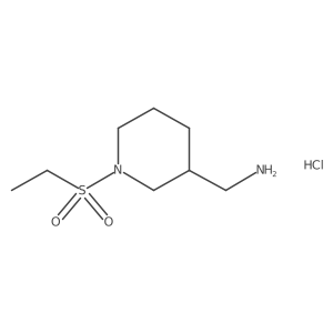 (1-(Ethylsulfonyl)piperidin-3-yl)methanamine hydrochloride Structure