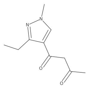 1-(3-ethyl-1-methyl-1H-pyrazol-4-yl)butane-1,3-dione Structure