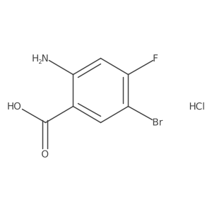 2-Amino-5-bromo-4-fluorobenzoic acid hydrochloride结构式