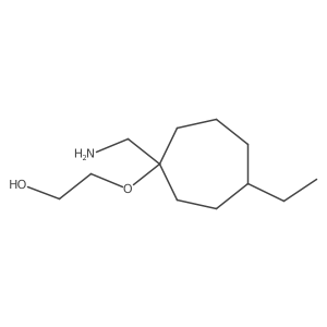 2-{[1-(Aminomethyl)-4-ethylcycloheptyl]oxy}ethan-1-ol结构式