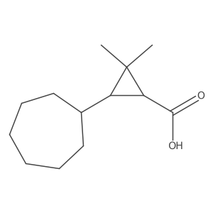 3-Cycloheptyl-2,2-dimethylcyclopropane-1-carboxylic acid结构式