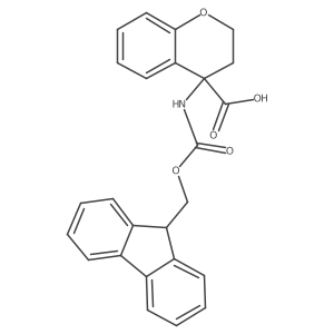 4-({[(9H-fluoren-9-yl)methoxy]carbonyl}amino)-3,4-dihydro-2H-1-benzopyran-4-carboxylic acid结构式