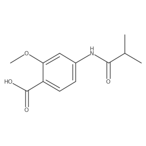 Benzoic acid, 2-methoxy-4-[(2-methyl-1-oxopropyl)amino]-结构式