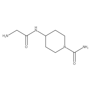 1-Piperidinecarboxamide, 4-[(2-aminoacetyl)amino]-结构式