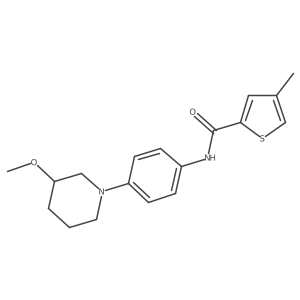 N-(4-(3-methoxypiperidin-1-yl)phenyl)-4-methylthiophene-2-carboxamide Structure