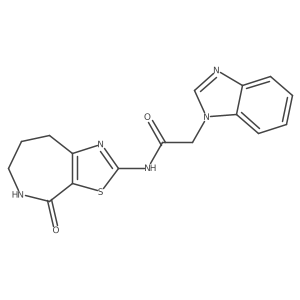 2-(1H-benzo[d]imidazol-1-yl)-N-(4-oxo-5,6,7,8-tetrahydro-4H-thiazolo[5,4-c]azepin-2-yl)acetamide Structure