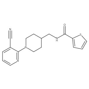 N-((1-(3-cyanopyridin-2-yl)piperidin-4-yl)methyl)thiophene-2-carboxamide Structure