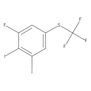 1-fluoro-2,3-diiodo-5-(trifluoromethylsulfanyl)benzene结构式