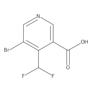 5-Bromo-4-(difluoromethyl)pyridine-3-carboxylic acid Structure