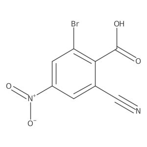 2-Bromo-6-cyano-4-nitrobenzoic acid结构式