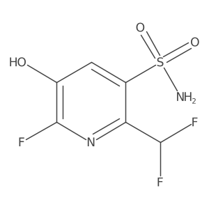 2-(Difluoromethyl)-6-fluoro-5-hydroxypyridine-3-sulfonamide Structure