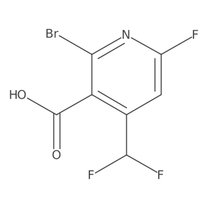 2-Bromo-4-(difluoromethyl)-6-fluoronicotinic acid Structure