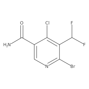 6-Bromo-4-chloro-5-(difluoromethyl)nicotinamide结构式