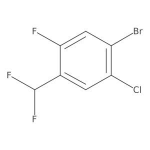 1-Bromo-2-chloro-4-(difluoromethyl)-5-fluorobenzene Structure