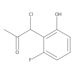 1-Chloro-1-(2-fluoro-6-hydroxyphenyl)propan-2-one结构式