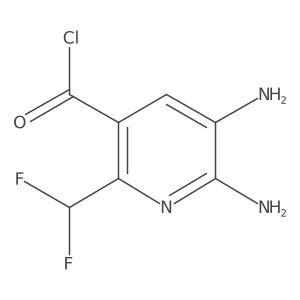 2,3-Diamino-6-(difluoromethyl)pyridine-5-carbonyl chloride结构式